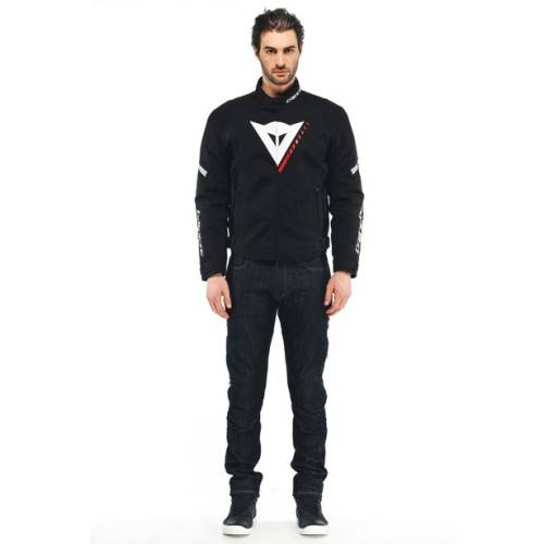 VELOCE D-DRY JACKET BLACK WHITE LAVA-RED | DAINESE
