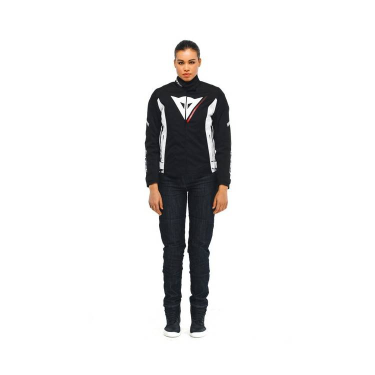 VELOCE LADY D-DRY JACKET BLACK WHITE LAVA-RED | DAINESE
