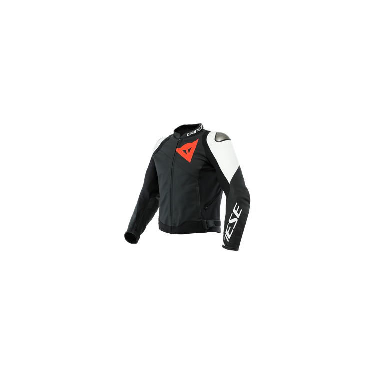 SPORTIVA LEATHER JACKET BLACK-MATT/BLACK-MATT/WHITE | DAINESE