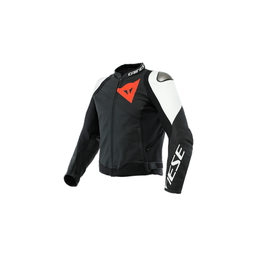 SPORTIVA LEATHER JACKET BLACK-MATT/BLACK-MATT/WHITE | DAINESE