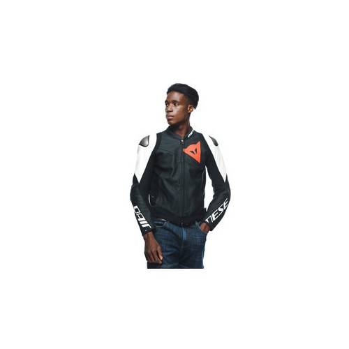 SPORTIVA LEATHER JACKET BLACK-MATT/BLACK-MATT/WHITE | DAINESE