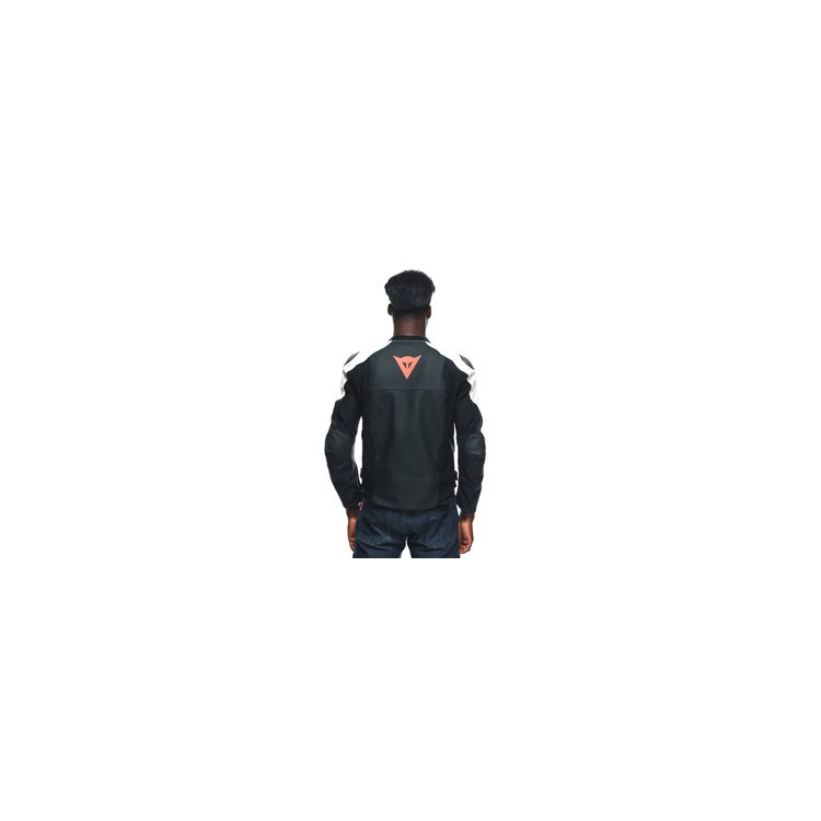 SPORTIVA LEATHER JACKET BLACK-MATT/BLACK-MATT/WHITE | DAINESE