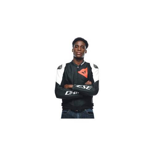 SPORTIVA LEATHER JACKET BLACK-MATT/BLACK-MATT/WHITE | DAINESE