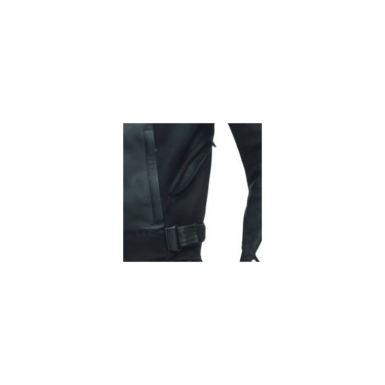 SPORTIVA LEATHER JACKET BLACK-MATT/BLACK-MATT/WHITE | DAINESE