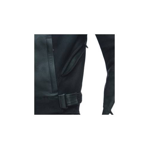 SPORTIVA LEATHER JACKET BLACK-MATT/BLACK-MATT/WHITE | DAINESE