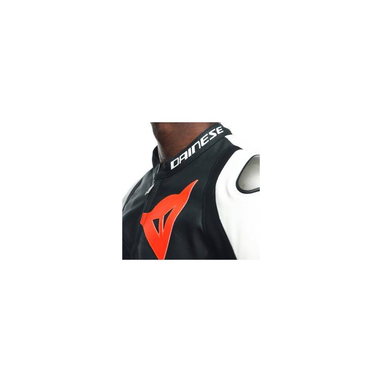 SPORTIVA LEATHER JACKET BLACK-MATT/BLACK-MATT/WHITE | DAINESE