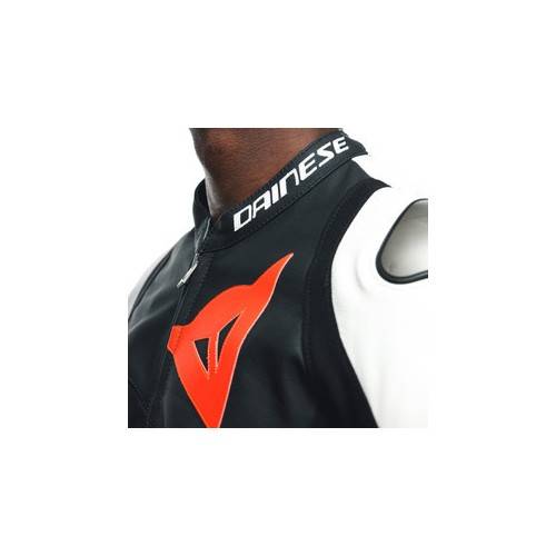 SPORTIVA LEATHER JACKET BLACK-MATT/BLACK-MATT/WHITE | DAINESE