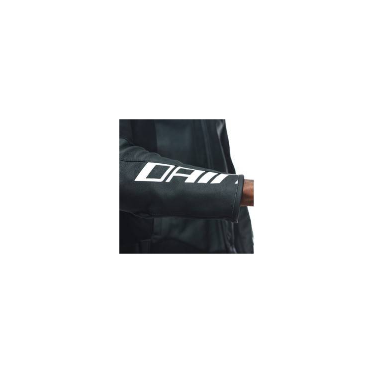 SPORTIVA LEATHER JACKET BLACK-MATT/BLACK-MATT/WHITE | DAINESE