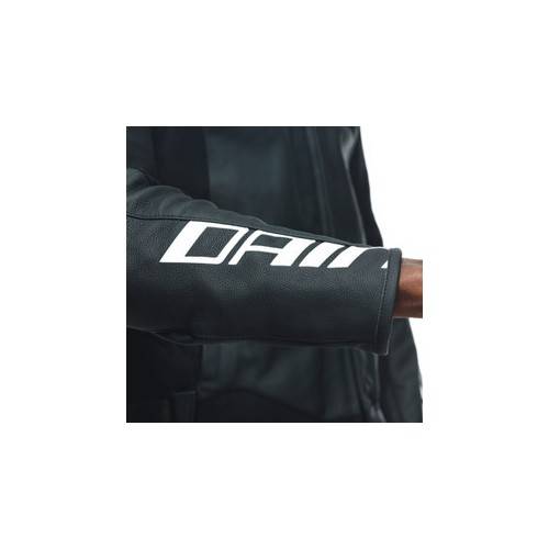 SPORTIVA LEATHER JACKET BLACK-MATT/BLACK-MATT/WHITE | DAINESE