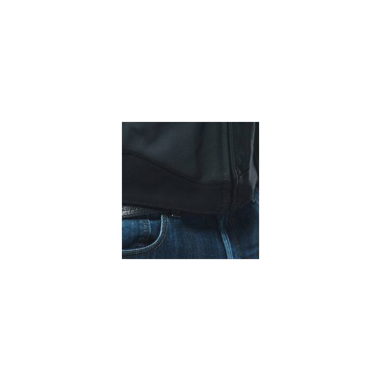 SPORTIVA LEATHER JACKET BLACK-MATT/BLACK-MATT/WHITE | DAINESE