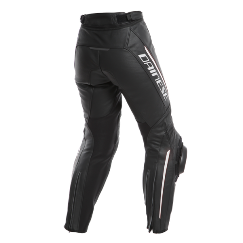 DELTA 3 LADY LEATHER PANTS BLACK/BLACK/WHITE | DAINESE