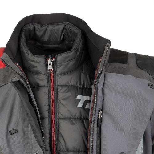 GIACCA J-ZERO GRIGIO SCURO ROSSO | T.UR