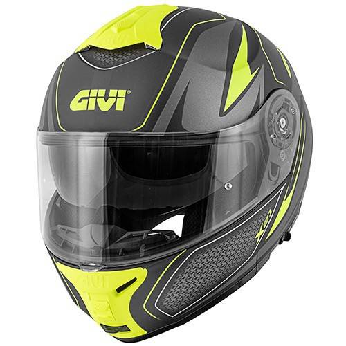 Casco Modulare GIVI X.21 Challenger Shiver Nero Titanio Giallo