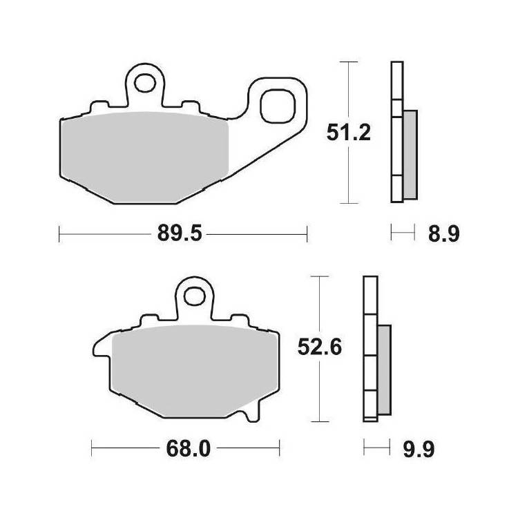 6566876 PASTIGLIE FRENO POSTERIORE SBS 687LS | SGR