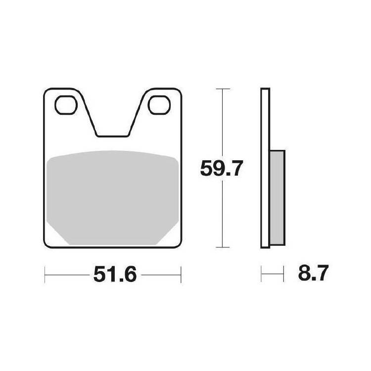 6567336 PASTIGLIE FRENO POSTERIORE SBS 733LS | SGR