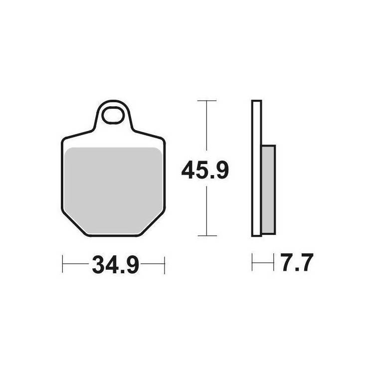 6568435 SET 4 PASTIGLIE FRENO SBS 843HS | SGR