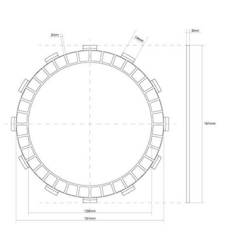 741265 DISCO FRIZIONE GUARNITO FCC | SGR