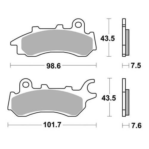6569580 PASTIGLIE FRENO SBS 958HF | SGR