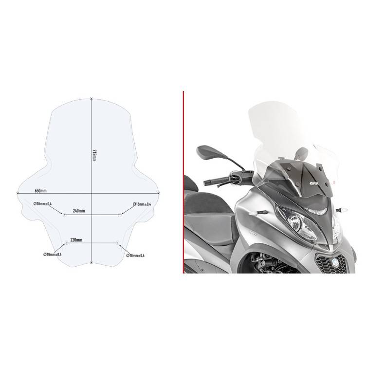 SPOILER PIAGGIO MP3 350/500 GIVI | D5613ST