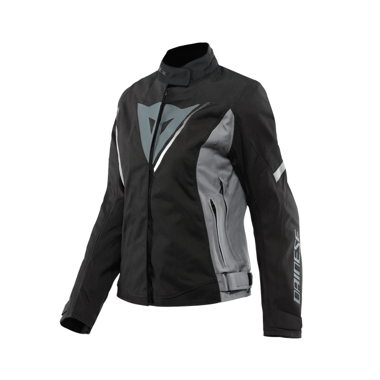 GIACCA VELOCE LADY D-DRY BLACK CHARCOAL-GRAY WHITE || DAINESE