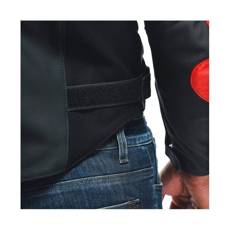 GIACCA PELLE SPORTIVA BLACK-MATT LAVA-RED WHITE | DAINESE
