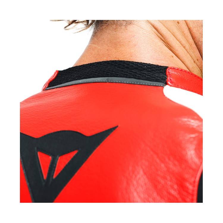 GIACCA PELLE SPORTIVA BLACK-MATT LAVA-RED WHITE | DAINESE