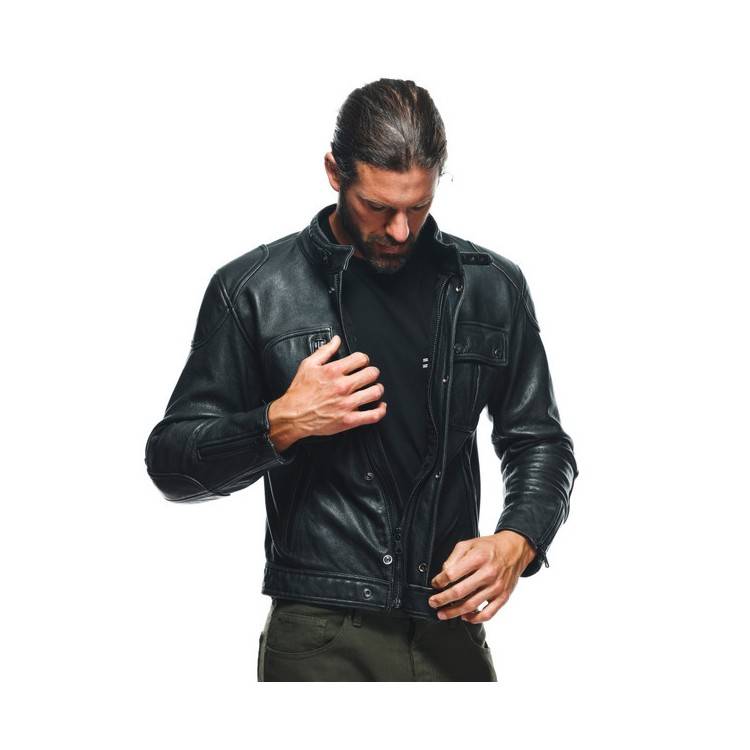 GIACCA IN PELLE ATLAS LEATHER JACKET BLACK | DAINESE