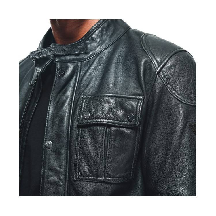 GIACCA IN PELLE ATLAS LEATHER JACKET BLACK | DAINESE