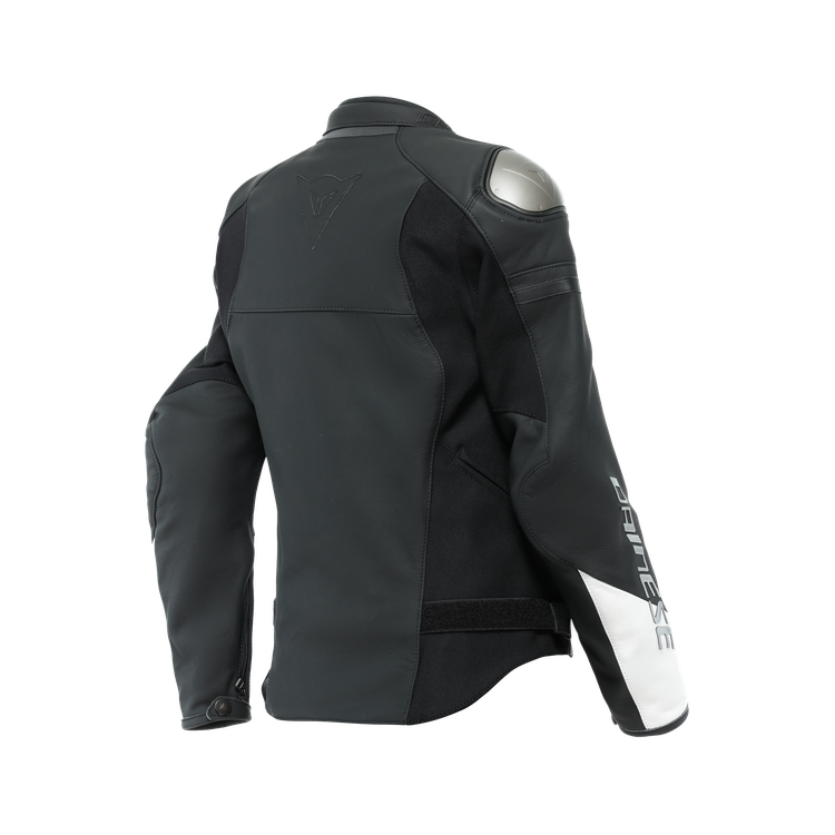 GIACCA IN PELLE RAPIDA LADY LEATHER JACKET BLACK-MATT BLACK-MATT WHITE | DAINESE