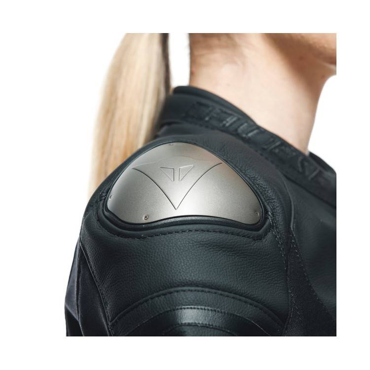 GIACCA IN PELLE RAPIDA LADY LEATHER JACKET BLACK-MATT BLACK-MATT WHITE | DAINESE