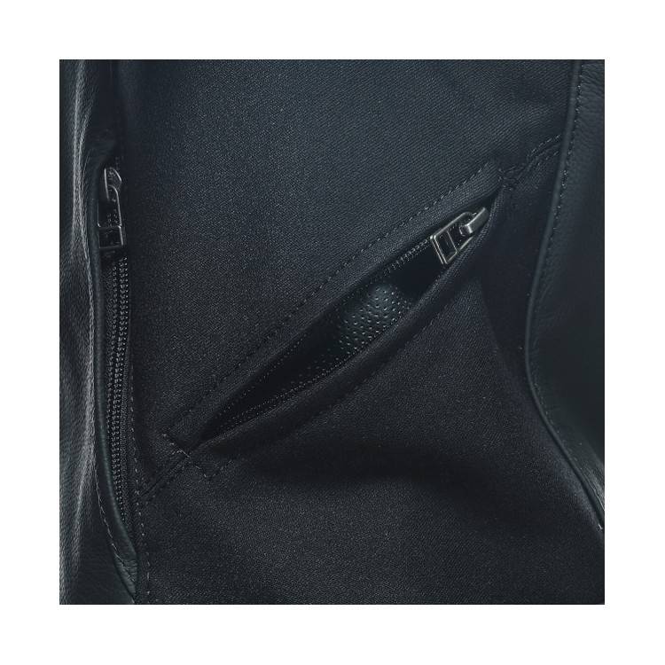 GIACCA IN PELLE RAPIDA LADY LEATHER JACKET BLACK-MATT BLACK-MATT WHITE | DAINESE