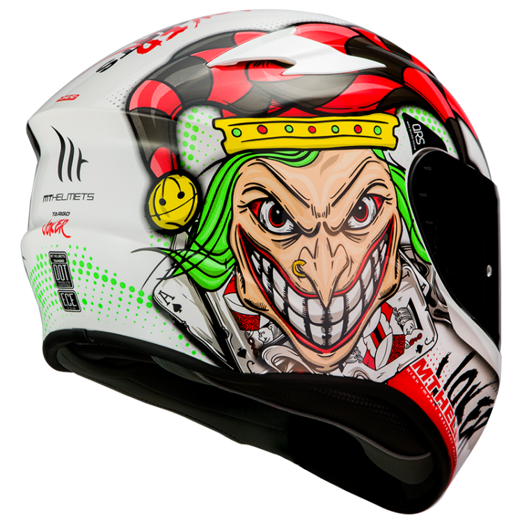 CASCO INTEGRALE TARGO JOKER A0 BLANCO PERLA GLOSSY | MT HELMETS