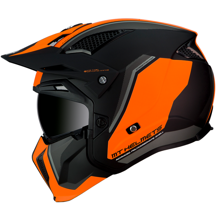 CASCO MODULARE STREETFIGHTER SV TWIN C4 MATT FLUOR ORANGE | MT HELMETS