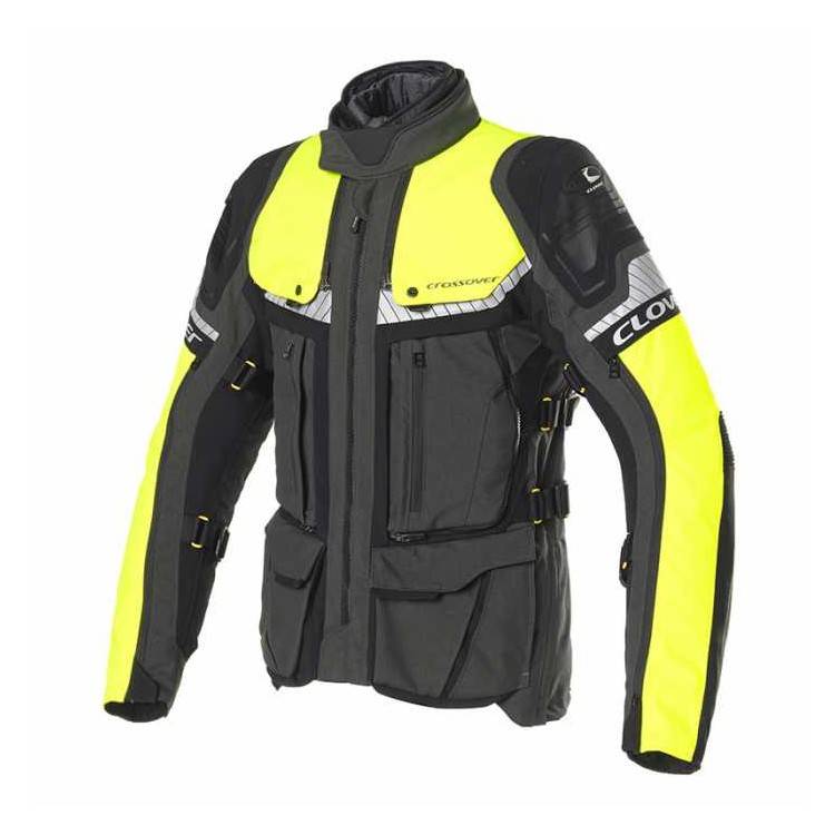 GIACCA IN TESSUTO MOTO IMPERMEABILE CROSSOVER-4 WP AIRBAG JACKET | CLOVER | 1729GRA/G