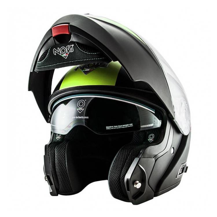 CASCO NOS NS-8 FLIP UP TRITON YELLOW MATT