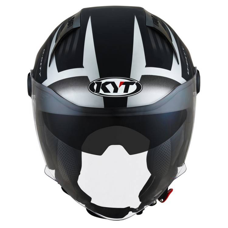 CASCO D-CITY LUCENT NERO OPACO ARGENTO | KYT