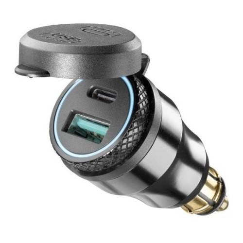 INTERPHONE ADATTATORE USB+TYPEC PER PRESA DIN PRESA USB / TYPE C | INTERPHONE - ACCDIN2USBTYPEC