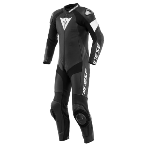 TUTA DA MOTO TOSA PELLE 1 PZ BLACK/BLACK/WHITE || DAINESE