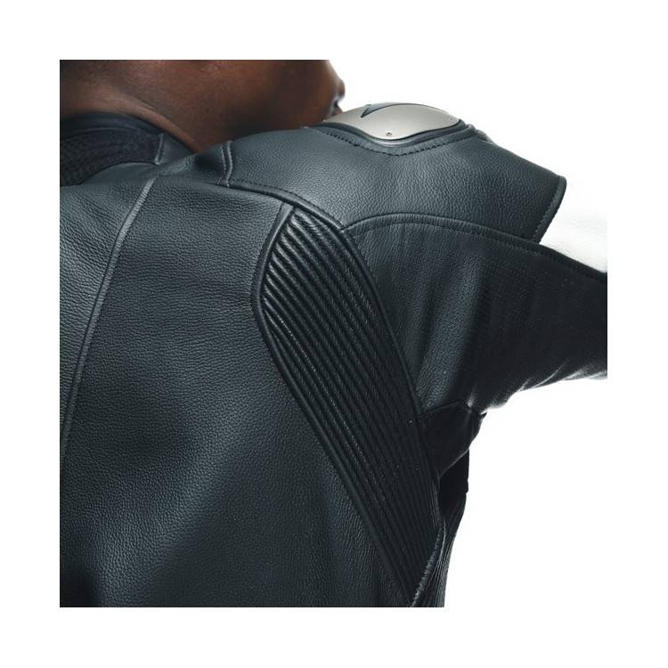 TUTA DA MOTO TOSA PELLE 1 PZ BLACK/BLACK/WHITE || DAINESE