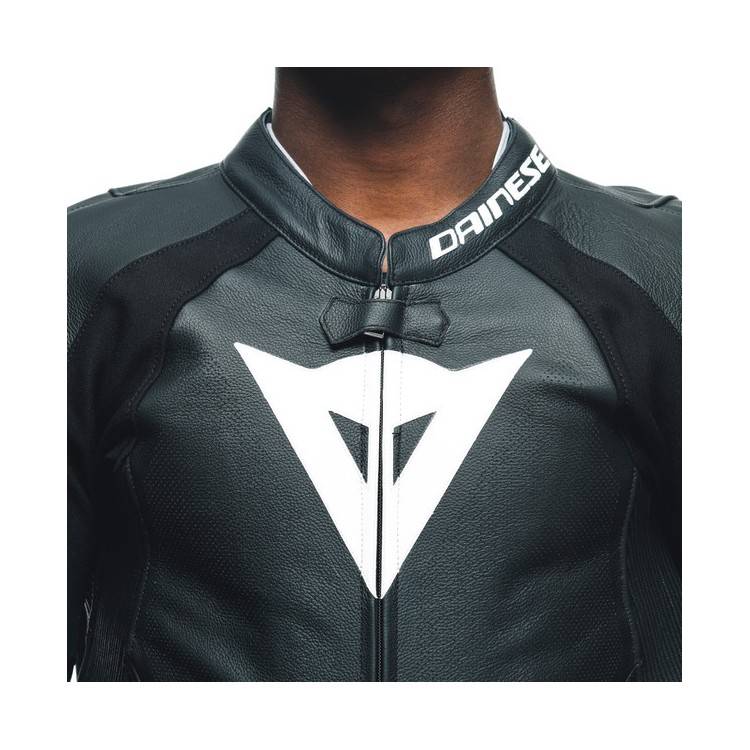 TUTA DA MOTO TOSA PELLE 1 PZ BLACK/BLACK/WHITE || DAINESE