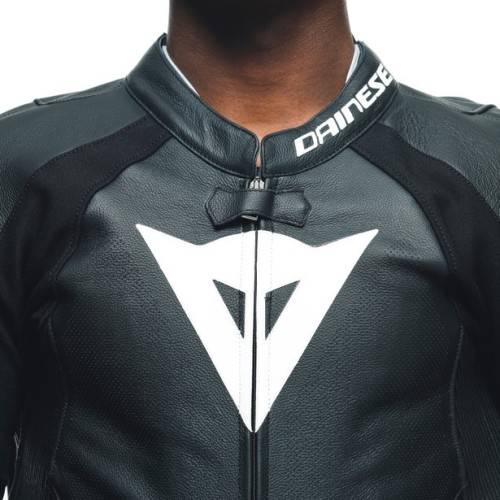 TUTA DA MOTO TOSA PELLE 1 PZ BLACK/BLACK/WHITE || DAINESE