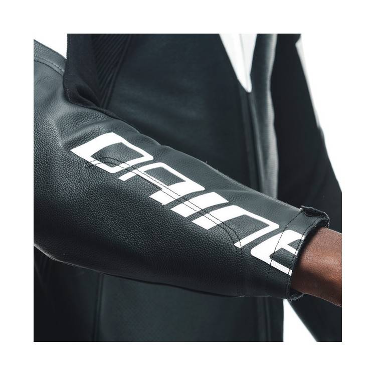 TUTA DA MOTO TOSA PELLE 1 PZ BLACK/BLACK/WHITE || DAINESE