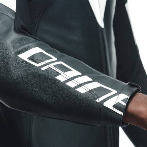 TUTA DA MOTO TOSA PELLE 1 PZ BLACK/BLACK/WHITE || DAINESE