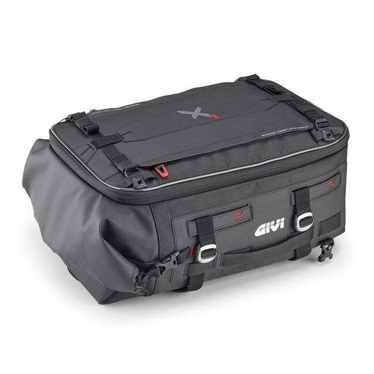 Borsa Da Moto Impermeabile Marscamd 48-64L Espandibile | Con Copertura Antipioggia E Tasche Multiple | Nera