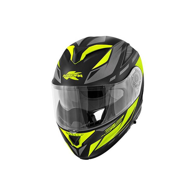 CASCO FLIPUP KV32F STRONG NERO GIALLO OPACO | KAPPA