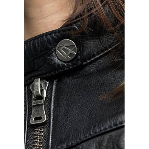 CRANKY LADY NERO GIUBBOTTO PELLE DONNA | IXON