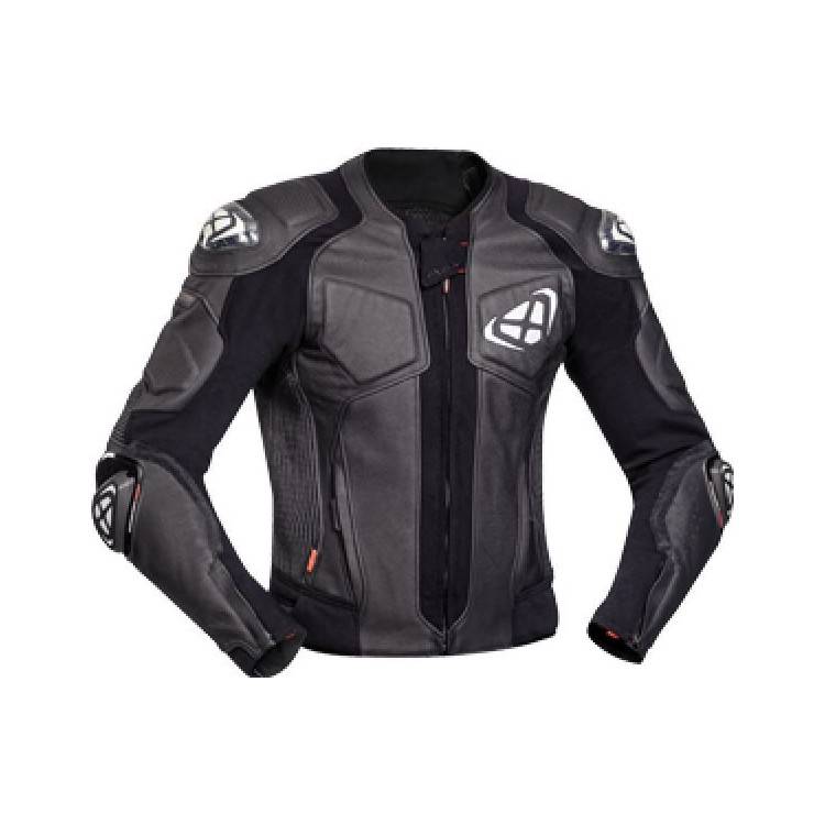 VENDETTA JK EVO NERO ANTRACITE ARANCIONE GIUBBOTTO PELLE UOMO | IXON