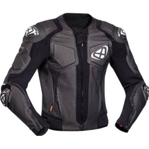 VENDETTA JK EVO NERO ANTRACITE ARANCIONE GIUBBOTTO PELLE UOMO | IXON