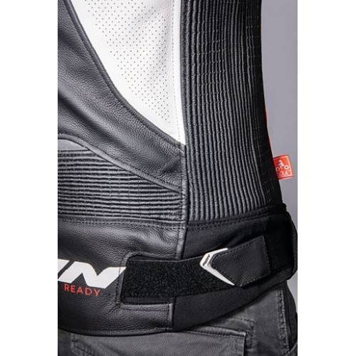 VENDETTA JK EVO NERO ANTRACITE ARANCIONE GIUBBOTTO PELLE UOMO | IXON