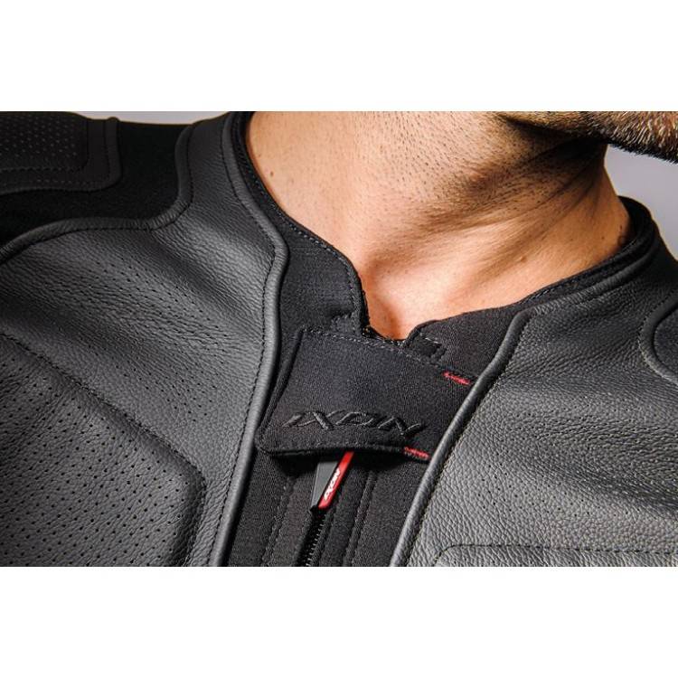 VENDETTA JK EVO NERO ANTRACITE ARANCIONE GIUBBOTTO PELLE UOMO | IXON